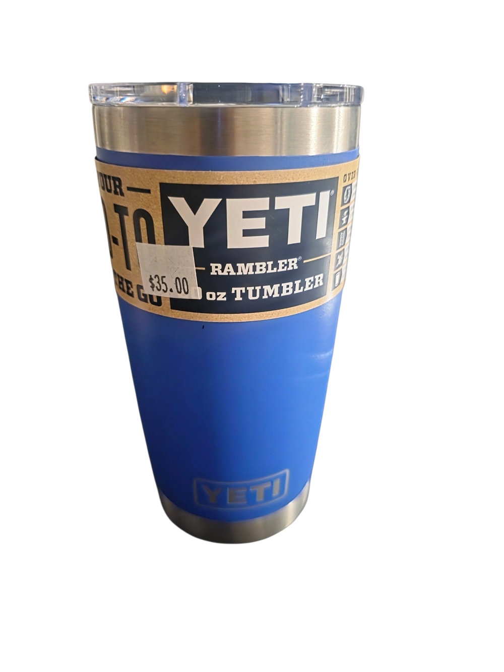 Yeti Rambler Tumbler - Royal Blue with Stainless Trim